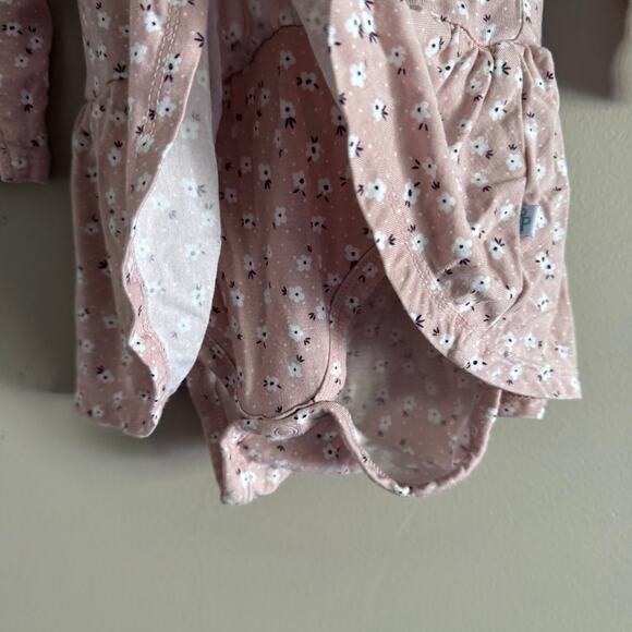 Posh Peanut Bamboo Maevis Pink Floral Long Sleeve Bodysuit Dress 18-24M Baby - Picture 4 of 5